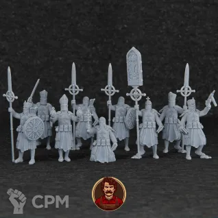 Описание картинки TRENCH CRUSADE - PRINCIPALITY OF NEW ANTIOCH - TRENCH CLERIC SET (18 POSES) от Manufactorum76 по цене 2 550руб | Свободный Рынок Миниатюр - СРМ