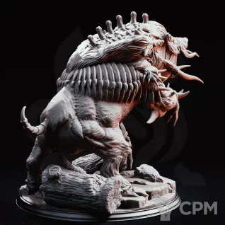 Описание картинки Blighted Giant Boar - Nogoron от PocketSized Prints по цене 550руб | Свободный Рынок Миниатюр - СРМ