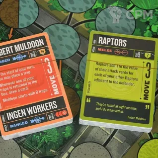 Описание картинки Unmatched. Jurassic Park. InGen vs Raptors (+ правила на русском) от Кот и Ворон по цене 5 200руб | Свободный Рынок Миниатюр - СРМ