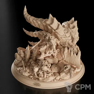 Описание картинки Varian Диорама (World of Warcraft) от GAS3TXD  по цене 12 000руб | Свободный Рынок Миниатюр - СРМ