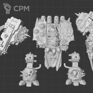 Описание картинки Nurgle Dreadnought от White Rhino по цене 799руб | Свободный Рынок Миниатюр - СРМ