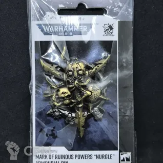 Описание картинки Mark of ruinous powers "Nurgl" Брошь эмблема марки "Нургл" от Fle94 по цене 1 900руб | Свободный Рынок Миниатюр - СРМ
