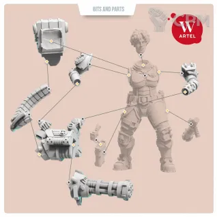 Описание картинки Assault Upgrade Pack for Female Enforcers от Артель W по цене 800руб | Свободный Рынок Миниатюр - СРМ