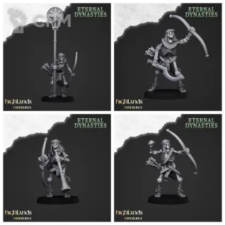 Описание картинки Ancient Skeletons with Bows от 3DPrintClub по цене 90руб | Свободный Рынок Миниатюр - СРМ