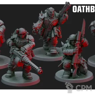 Описание картинки Traitor Guardsmen от Печатный подвальчик по цене 595руб | Свободный Рынок Миниатюр - СРМ