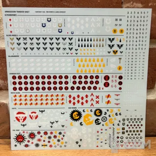 Описание картинки Armageddon Transfer Sheet от WarhammerBaby по цене 250руб | Свободный Рынок Миниатюр - СРМ