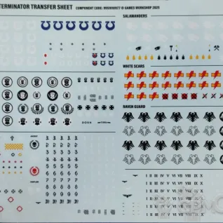 Описание картинки Space Marine Terminator Transfer Sheet Decals от Black Legion Hall по цене 275руб | Свободный Рынок Миниатюр - СРМ