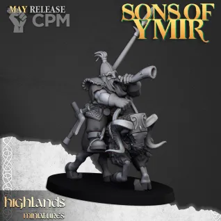 Описание картинки Mounted Dwarfs от 3DPrintClub по цене 200руб | Свободный Рынок Миниатюр - СРМ