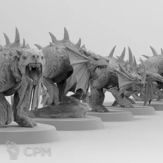 Описание картинки Flesh Hounds 5 моделей на выбор. от WastelandMiniatures по цене 1 100руб | Свободный Рынок Миниатюр - СРМ