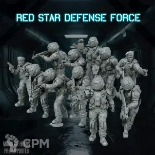 Описание картинки Red Star Defense Force от PocketSized Prints по цене 1 700руб | Свободный Рынок Миниатюр - СРМ