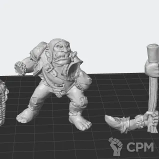 Описание картинки Ogre Bodyguard Mordheim от White Rhino по цене 299руб | Свободный Рынок Миниатюр - СРМ