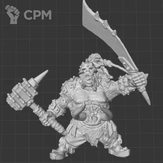 Описание картинки Ogre Tyrant Bruise от White Rhino по цене 399руб | Свободный Рынок Миниатюр - СРМ
