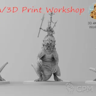 Описание картинки Skaven Warlord / Clawlord on Brood Horror от 3Д печать миниатюр по цене 2 086руб | Свободный Рынок Миниатюр - СРМ