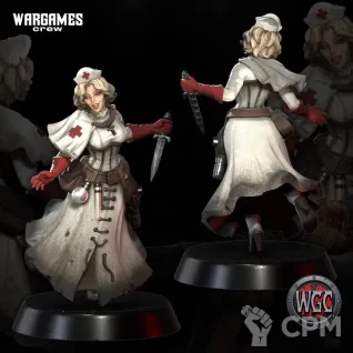 Описание картинки Mercy in Scarlet от PocketSized Prints по цене 250руб | Свободный Рынок Миниатюр - СРМ