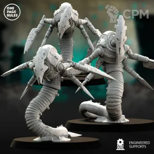 Описание картинки Canoptek Wraiths/One Page Rules - Robot Legions - Snakes от Laboratory of Chaos по цене 235руб | Свободный Рынок Миниатюр - СРМ