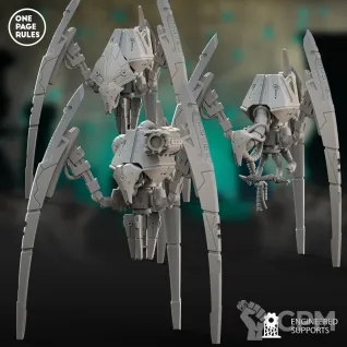 Описание картинки Canoptek Doomstalker, Canoptek Reanimator/One Page Rules - Robot Legions - Tripod Walker от Laboratory of Chaos по цене 510руб | Свободный Рынок Миниатюр - СРМ