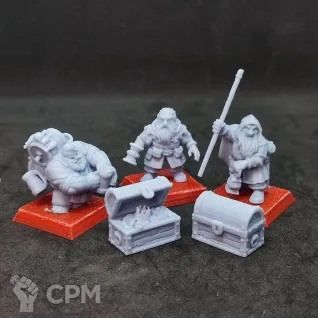 Описание картинки Отряд дварфов механиков (НРИ, Frostgrave и т.д.) от  по цене 1 800руб | Свободный Рынок Миниатюр - СРМ