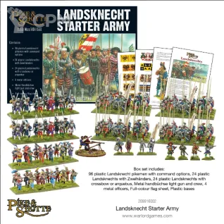 Описание картинки 209916002  Plastic Landsknechts starter army от Base 28 по цене 13 375руб | Свободный Рынок Миниатюр - СРМ
