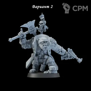 Описание картинки Миниатюра Орк грабитель, Ноб (Nob) от Brother Ork по цене 580руб | Свободный Рынок Миниатюр - СРМ