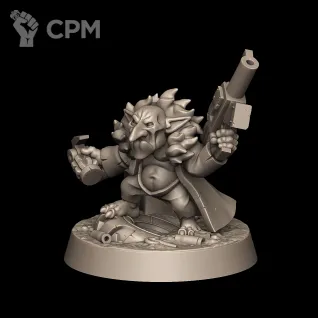 Описание картинки Миниатюра Гретчин Босс коротышка, Gretchin от Brother Ork по цене 300руб | Свободный Рынок Миниатюр - СРМ