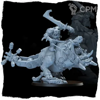 Описание картинки Миниатюра Орк Бистбосс на Свинозавре, (Beastboss on Squigosaur). от Brother Ork по цене 1 850руб | Свободный Рынок Миниатюр - СРМ
