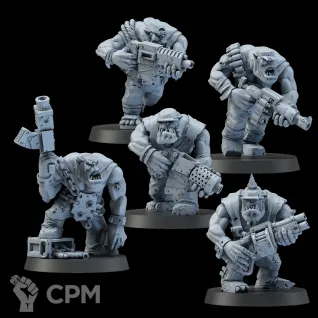 Описание картинки Набор миниатюр Орки: Бойзы с шутами. от Brother Ork по цене 1 450руб | Свободный Рынок Миниатюр - СРМ