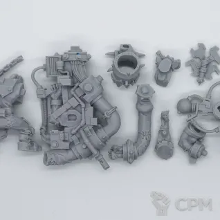 Описание картинки Ork Big Mek with Shokk Attack Gun от Saudad по цене 800руб | Свободный Рынок Миниатюр - СРМ