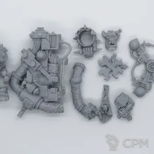Описание картинки Ork Big Mek with Shokk Attack Gun от Saudad по цене 800руб | Свободный Рынок Миниатюр - СРМ
