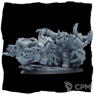 Описание картинки Warboss on warbike от у Васи по цене 850руб | Свободный Рынок Миниатюр - СРМ