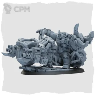 Описание картинки Warboss on warbike от у Васи по цене 850руб | Свободный Рынок Миниатюр - СРМ