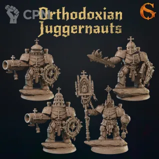 Описание картинки Orthodoxian Juggernauts от Manufactorum76 по цене 2 000руб | Свободный Рынок Миниатюр - СРМ
