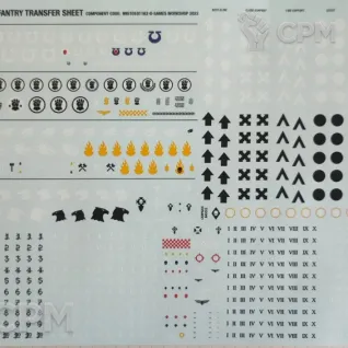 Описание картинки Space Marine Infantry Transfer Sheet Decals от Black Legion Hall по цене 605руб | Свободный Рынок Миниатюр - СРМ