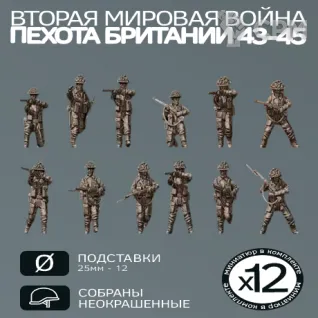 Описание картинки Пехота Британии 43-45г | ENG Riflemen 43-45 от W1L50n по цене 1 100руб | Свободный Рынок Миниатюр - СРМ