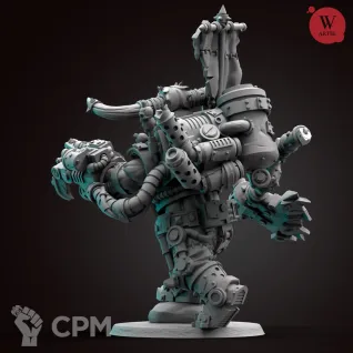 Описание картинки Орк Warhammer 40.000 Iron Boss от Артель W по цене 2 100руб | Свободный Рынок Миниатюр - СРМ