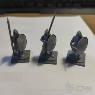 Описание картинки 12 Byzantine Spearmen с овальными щитами от FireForge. от Sinigr_X по цене 1 500руб | Свободный Рынок Миниатюр - СРМ