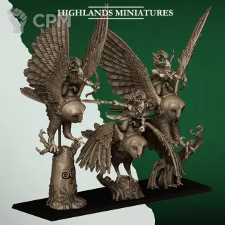 Описание картинки Great Owl Riders от Manufactorum76 по цене 3 250руб | Свободный Рынок Миниатюр - СРМ