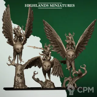 Описание картинки Great Owl Riders от Manufactorum76 по цене 3 250руб | Свободный Рынок Миниатюр - СРМ