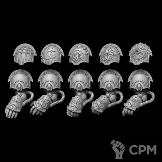 Описание картинки Shoulder pads model “TDA” type Shark от LDBits по цене 682руб | Свободный Рынок Миниатюр - СРМ