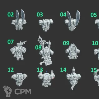 Описание картинки Бекпаки БТ/ДАрков(цена за 1 модель) от 3D Wargaming по цене 75руб | Свободный Рынок Миниатюр - СРМ