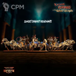 Описание картинки Tomb Kings Sunset Chariot от Barduck Miniatures по цене 3 699руб | Свободный Рынок Миниатюр - СРМ