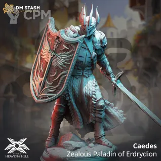 Описание картинки Caedes - Zealous Paladin of Erdrydion от 3D Shop  по цене 400руб | Свободный Рынок Миниатюр - СРМ