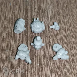 Описание картинки Urbanmech UM-R68 (30 тонн) от Dwarf Pirate Foundry по цене 450руб | Свободный Рынок Миниатюр - СРМ