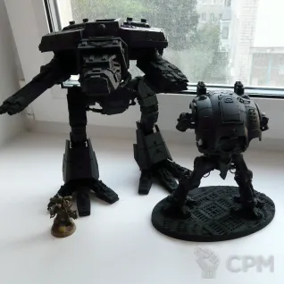 Описание картинки Titan Warhound/ Lucius Wardog Titan с орудиями от volkolok13 по цене 7 500руб | Свободный Рынок Миниатюр - СРМ