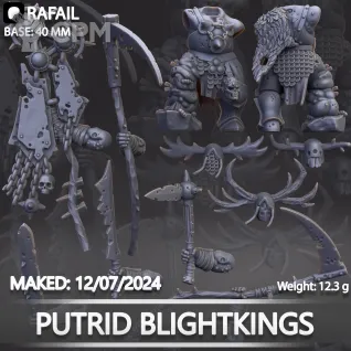 Описание картинки Putrid Blightkings от Naggaroth Night по цене 2 500руб | Свободный Рынок Миниатюр - СРМ