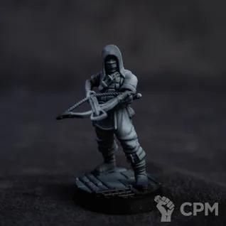 Описание картинки Разбойник с Арбалетом от Dark Craft Hobby по цене 260руб | Свободный Рынок Миниатюр - СРМ