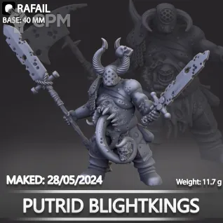 Описание картинки Putrid Blightkings от Naggaroth Night по цене 2 500руб | Свободный Рынок Миниатюр - СРМ