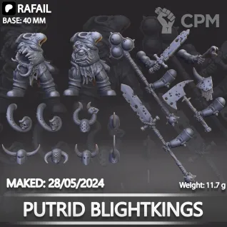 Описание картинки Putrid Blightkings от Naggaroth Night по цене 2 500руб | Свободный Рынок Миниатюр - СРМ