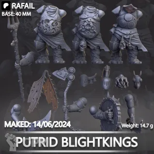 Описание картинки Putrid Blightkings от Naggaroth Night по цене 2 500руб | Свободный Рынок Миниатюр - СРМ