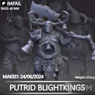 Описание картинки Putrid Blightkings от Naggaroth Night по цене 2 500руб | Свободный Рынок Миниатюр - СРМ
