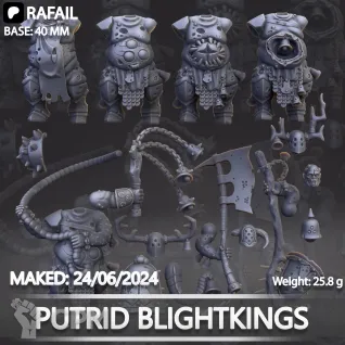 Описание картинки Putrid Blightkings от Naggaroth Night по цене 2 500руб | Свободный Рынок Миниатюр - СРМ